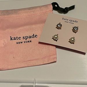 Kate Spade Pearl and Zirconia earring set